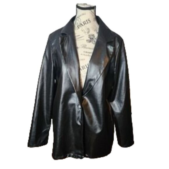 Shein Women's Black Pleater Jacket S - Picture 1 of 7